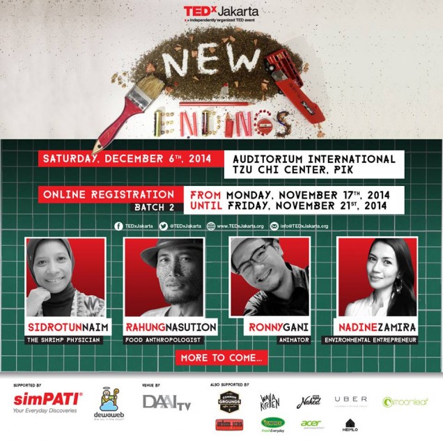 Dewaweb Menjadi Sponsor TEDxJakarta 2014 – “New Endings” – 6 Desember 2014