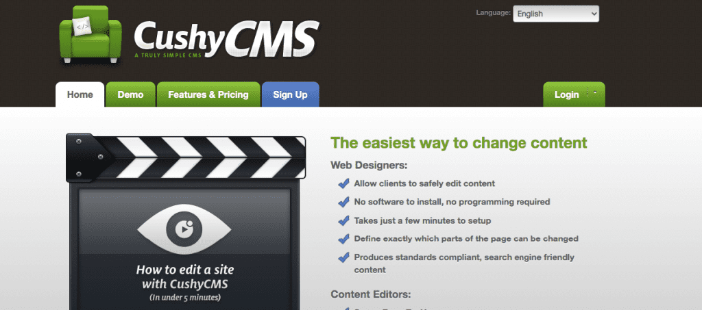 cms website - cushy