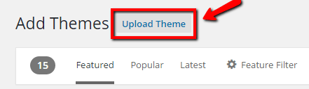 Langkah 1: Klik "Upload Theme"