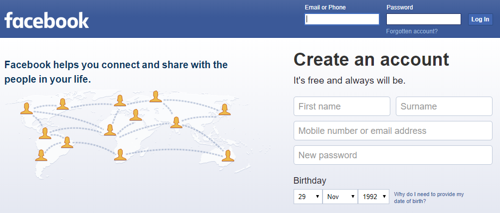 Facebook-Homepage