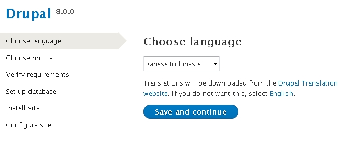 Drupal Choose Language