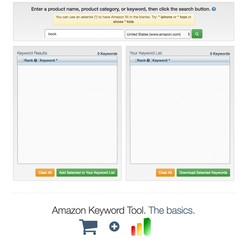Amazon Keyword Tool riset keyword untuk e-commerce website