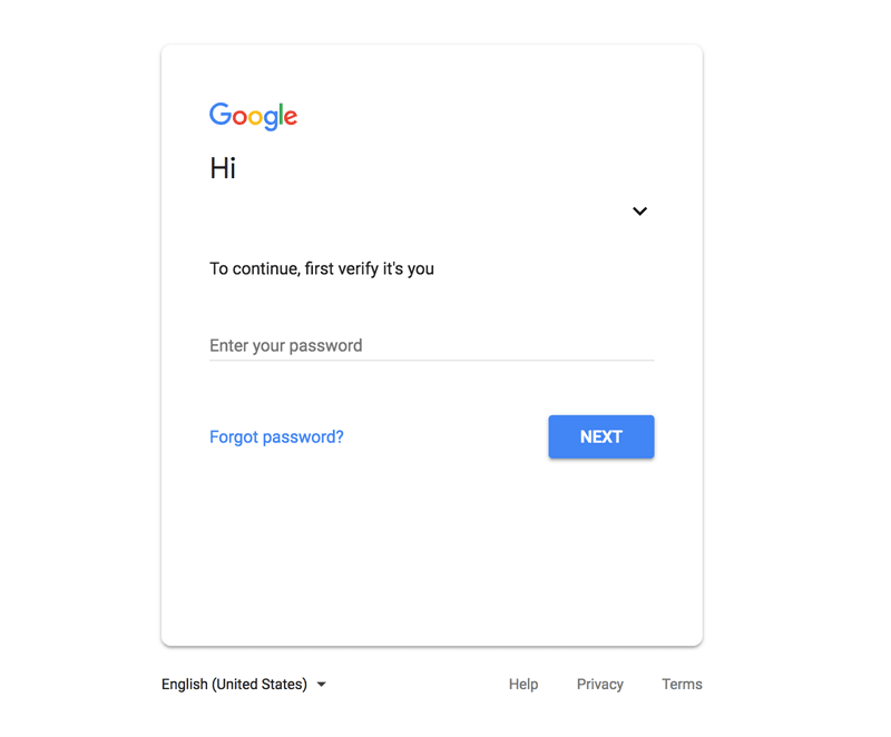 Ganti password Gmail langkah 3