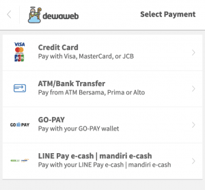 payment options cara membeli hosting dewaweb