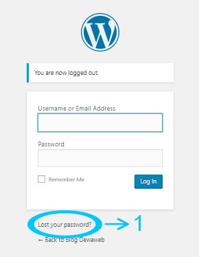 cara mengganti password wordpress lost your password