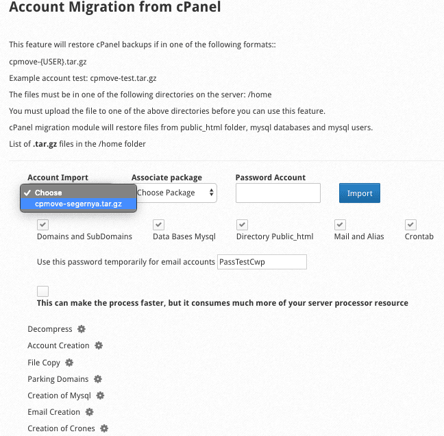 migrasi website cpanel hosting ke CWP