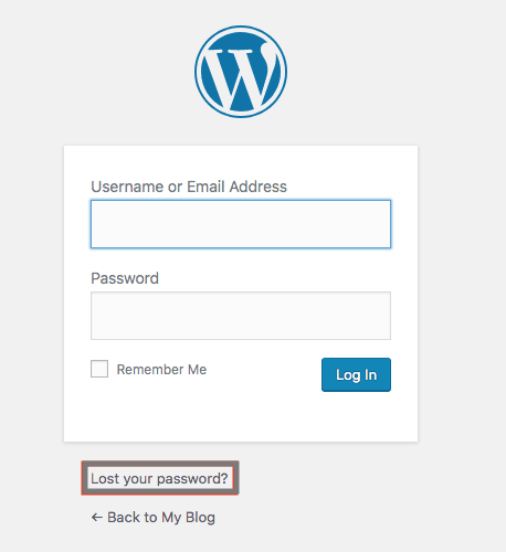 reset password wordpress