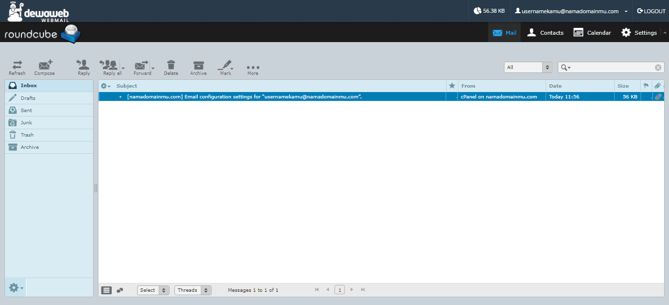 buat email domain sendiri - roundcube
