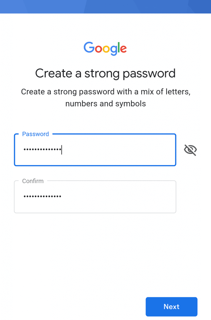 cara membuat email di HP create password