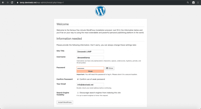 Panduan Lengkap Dan Cara Install WordPress Dengan LAMP Stack