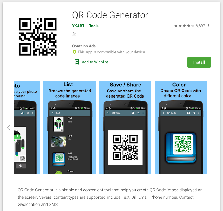 cara membuat barcode dengan QR Code Generator (aplikasi Android)