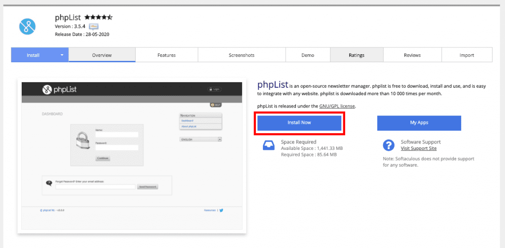 cara instalasi dans setting phplist