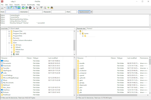 Cara Enable sFTP FileZilla di cPanel Hosting done