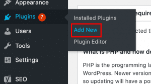 optimasi wordpress plugins add new