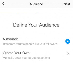 membuat iklan di instagram define audience