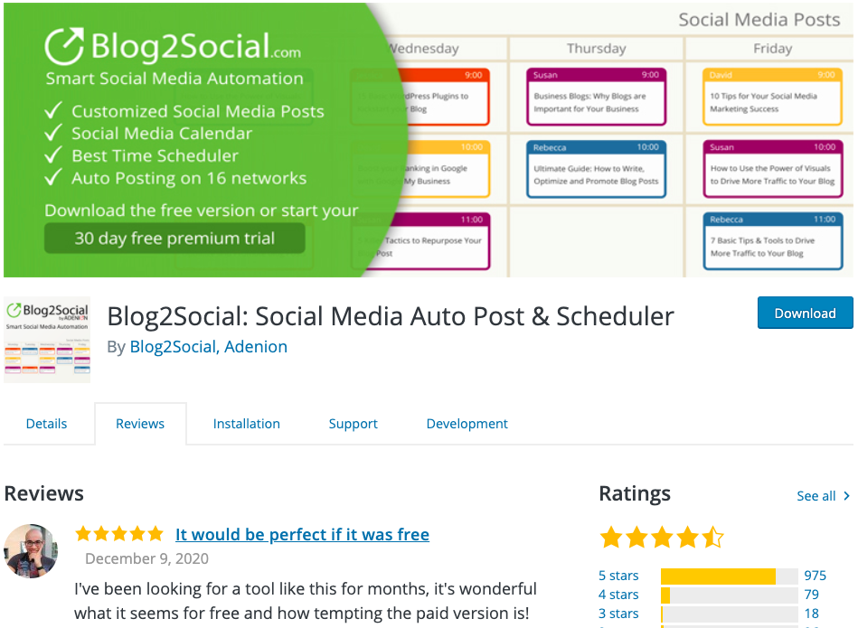 blog2social auto post schedule plugin
