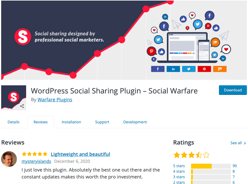 social warfare media sharing plugin