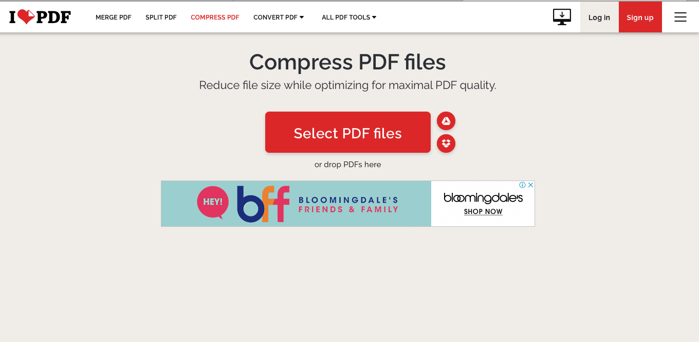 Cara mengecilkan ukuran PDF ilovePDF