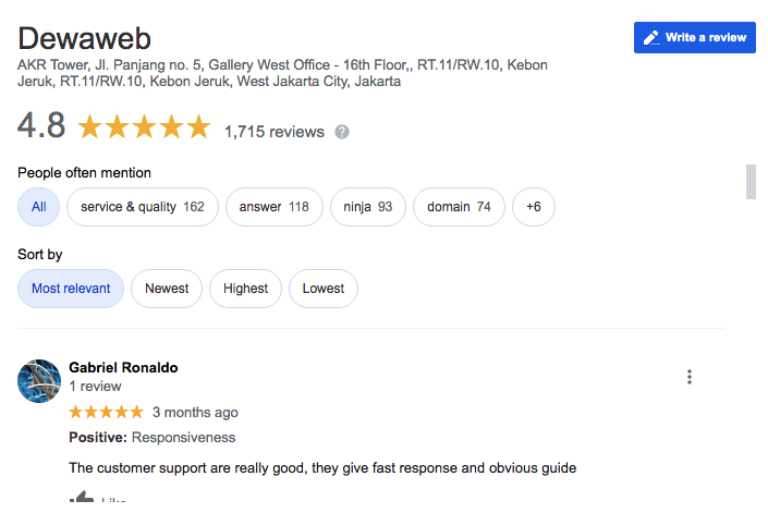 local seo - google review