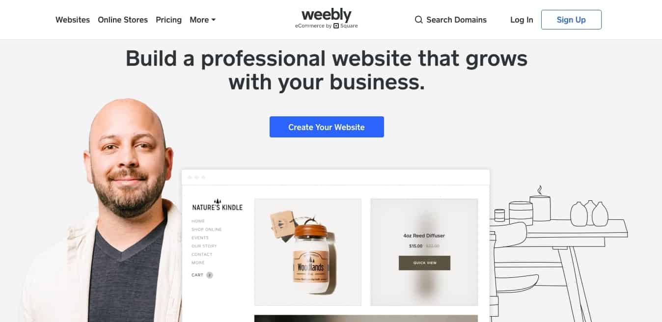 Aplikasi pembuat website Weebly