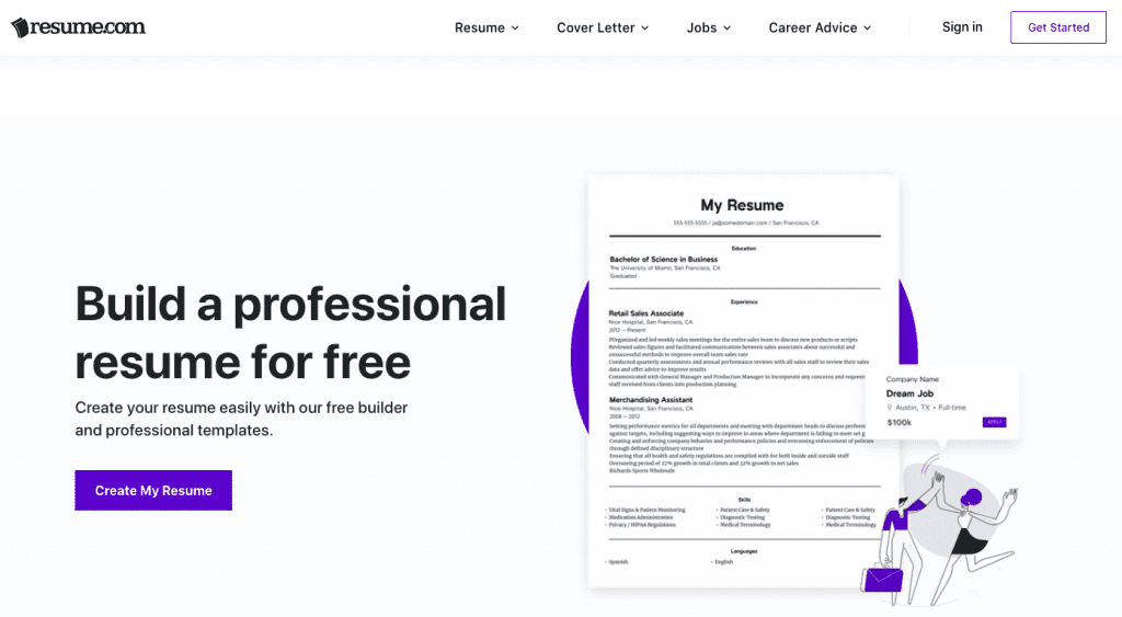 website resume.com