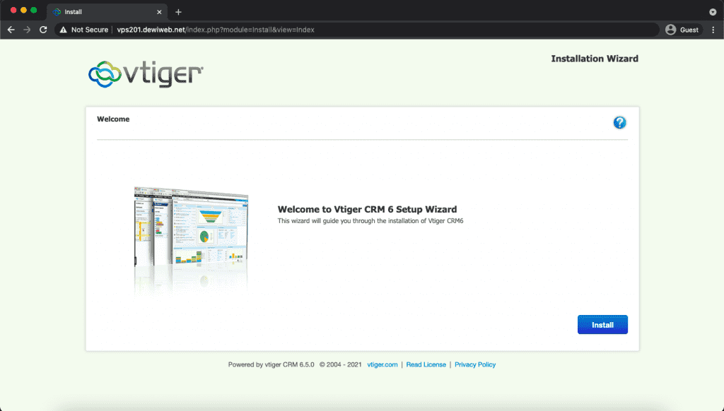 testing cara install vtiger crm dengan apache di centos 7 sebelum install