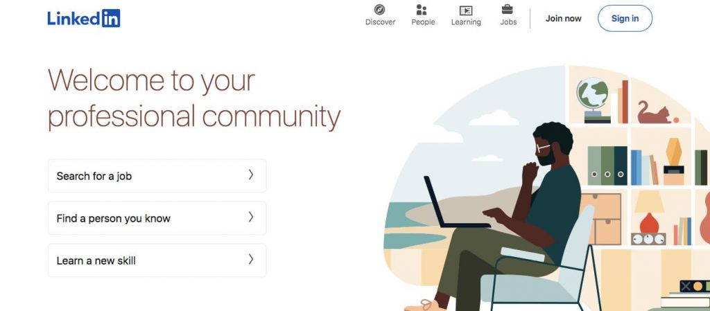 aplikasi bisnis online - linkedin