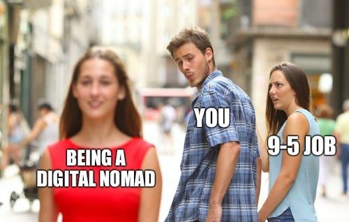 digital nomad - meme