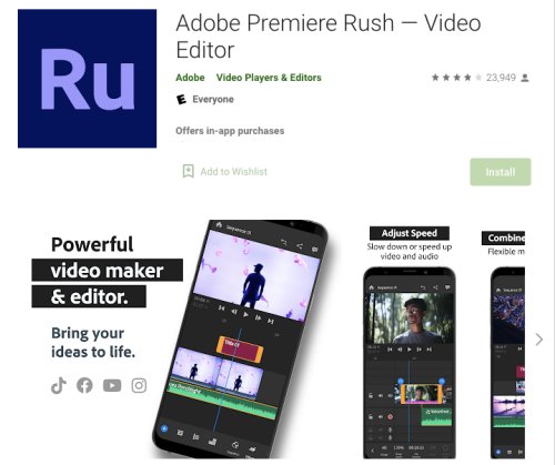 aplikasi edit video terbaik android - adobe premiere rush