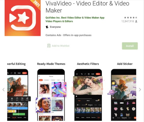 aplikasi edit video terbaik android - viva video