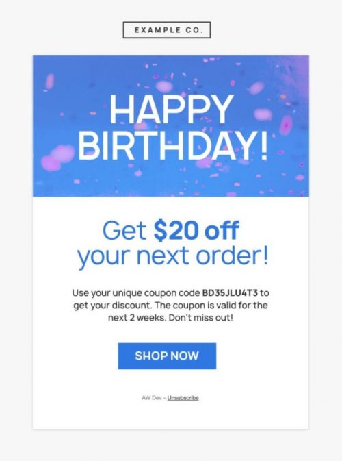 strategi customer retention - birthday wish