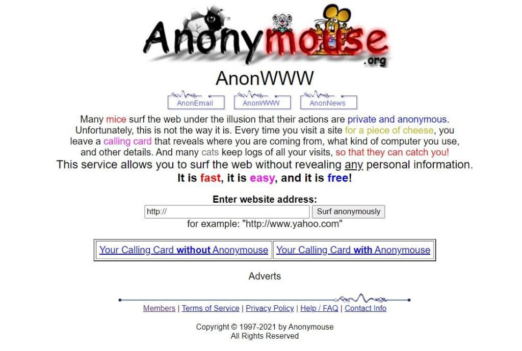 anonymouse proxy gratis