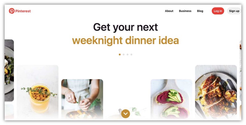 jenis website - pinterest
