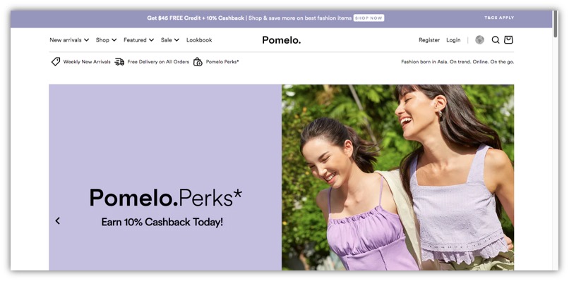 contoh website toko online - pomelo