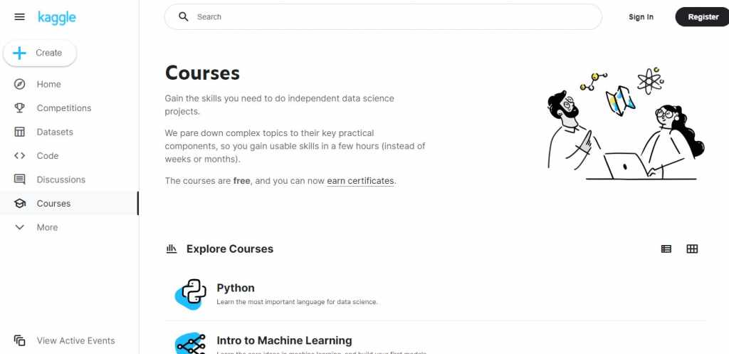Belajar data science Gratis di Kaggle