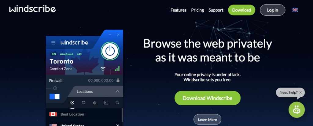 vpn gratis terbaik - windscribe