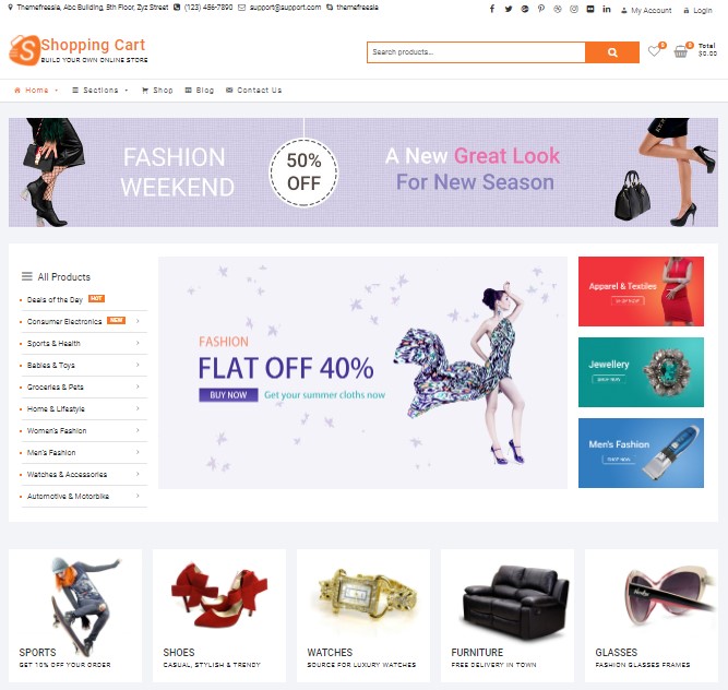 Theme Toko Online WordPress - ShoppingCart