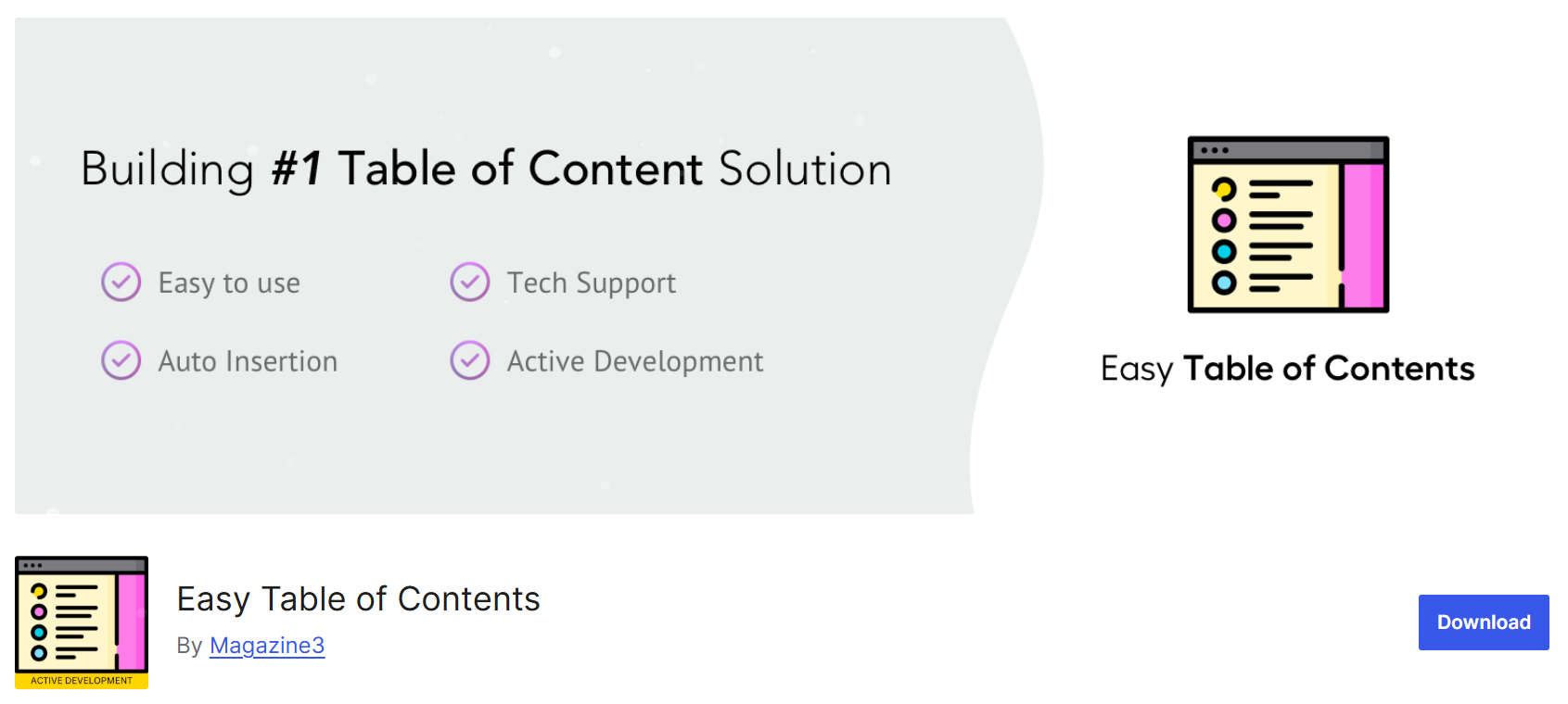 rekomendasi plugin daftar isi - easy table of content