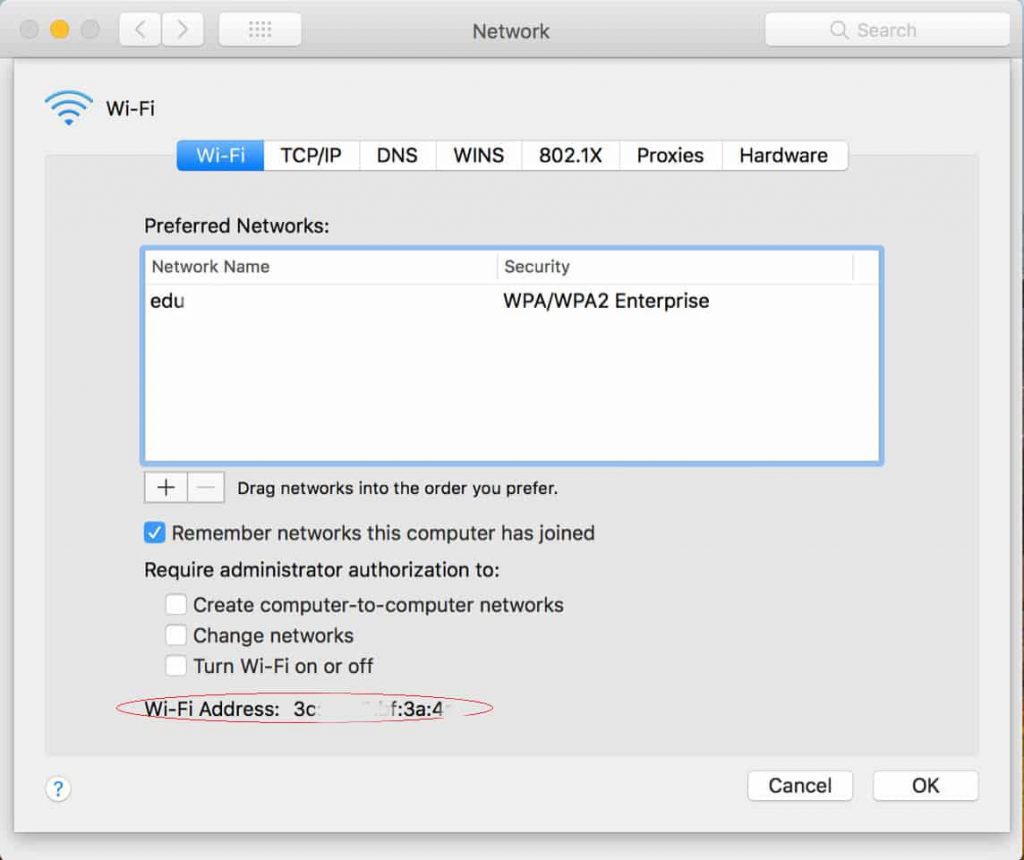 Cek mac address di MacOS