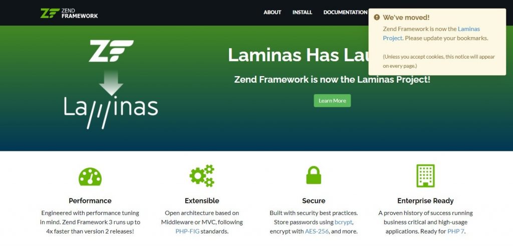 Zend Framework Laminas Project-min
