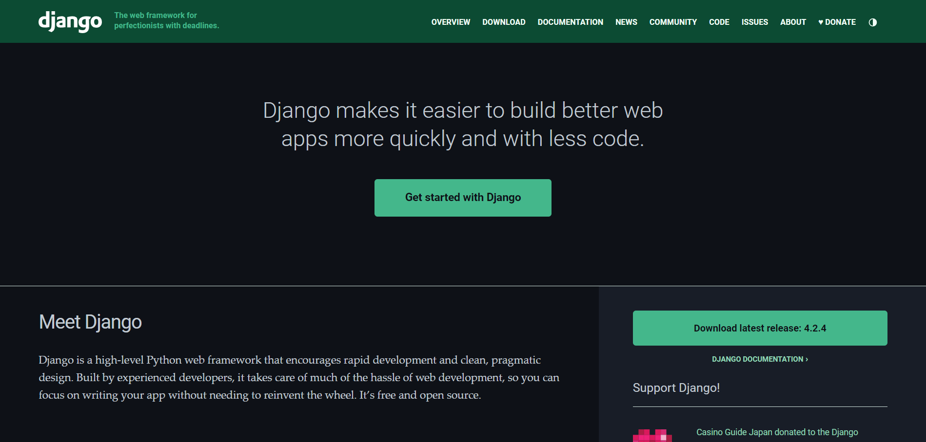 contoh framework populer - django