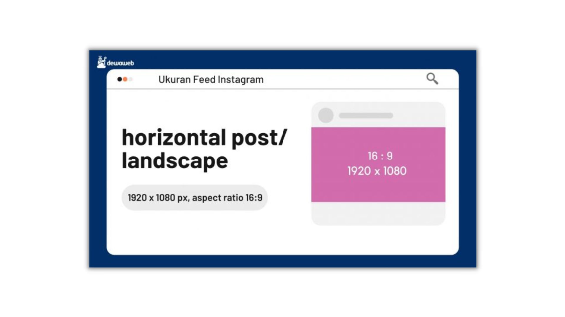 ukuran feed instagram - horizontal post