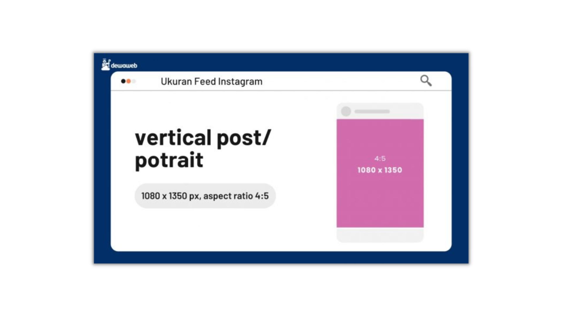 ukuran feed instagram - vertical post