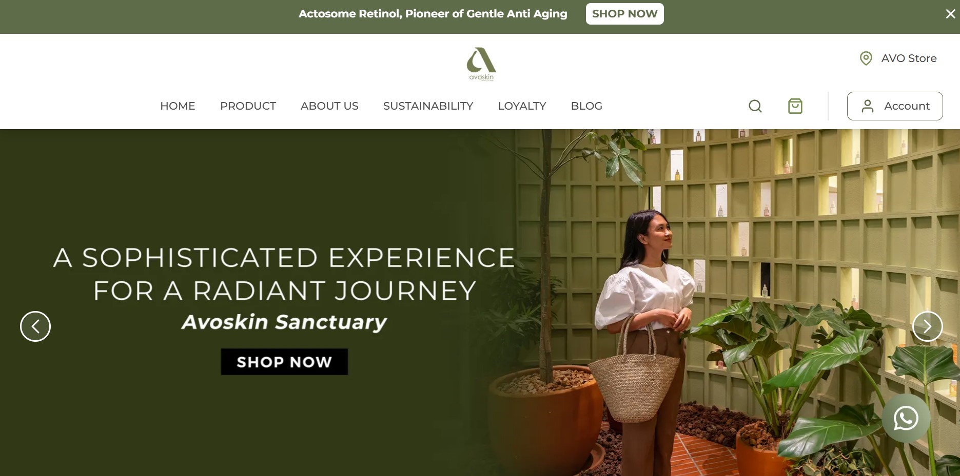 contoh landing page yang bagus - avoskin