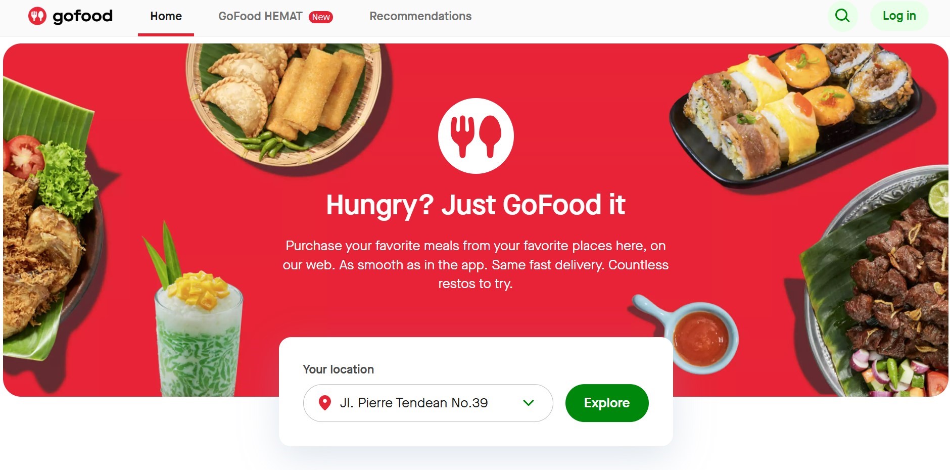 landing page gofood