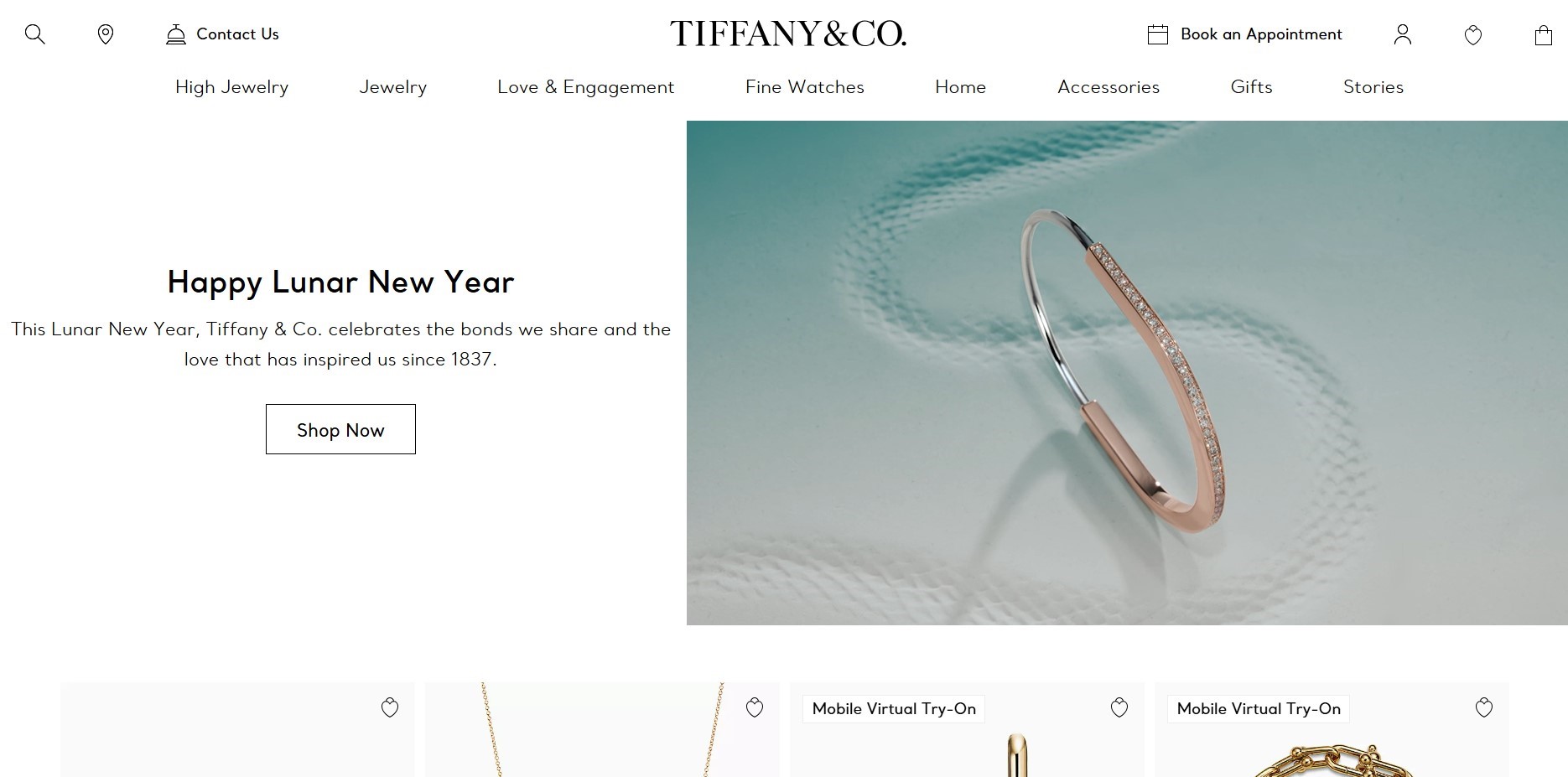 landing page tiffany n co
