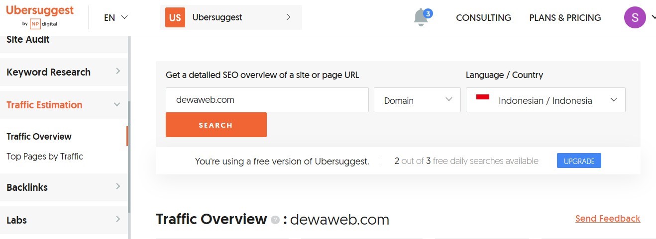 Panduan Cara Menggunakan Ubersuggest Untuk Riset Keyword SEO