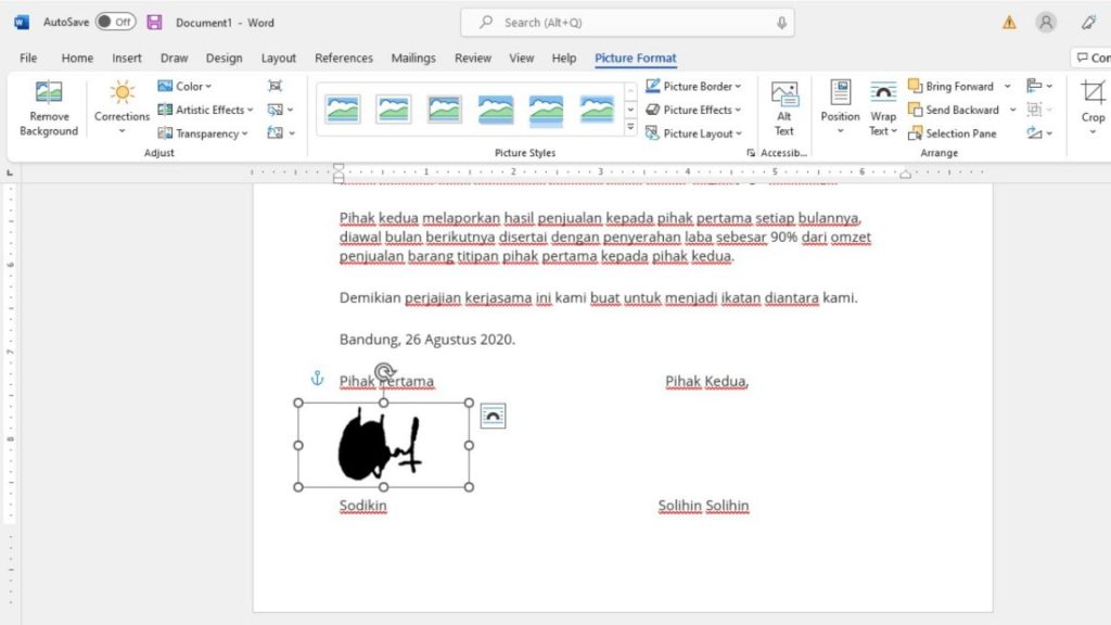 Cara Membuat Posisi Tanda Tangan Di Word Vrogue Co