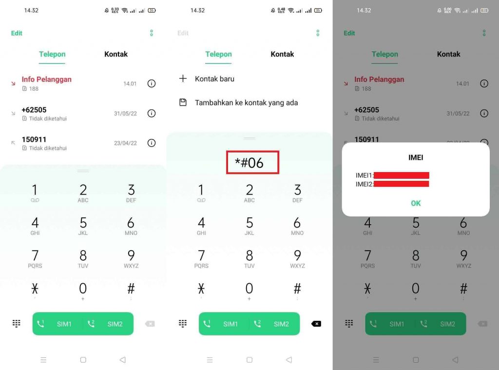 cara mengecek imei android