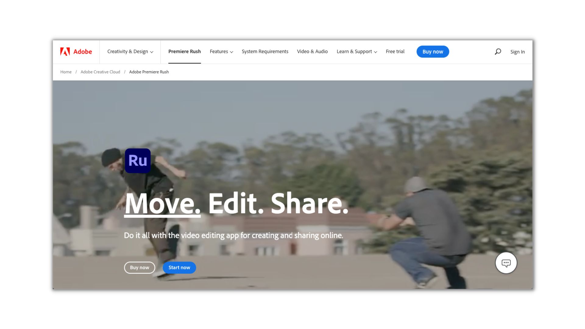 apliaksi edit video - adobe rush
